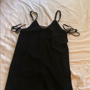 Stunning strappy black knee-length dress